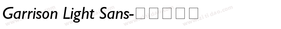 Garrison Light Sans字体转换